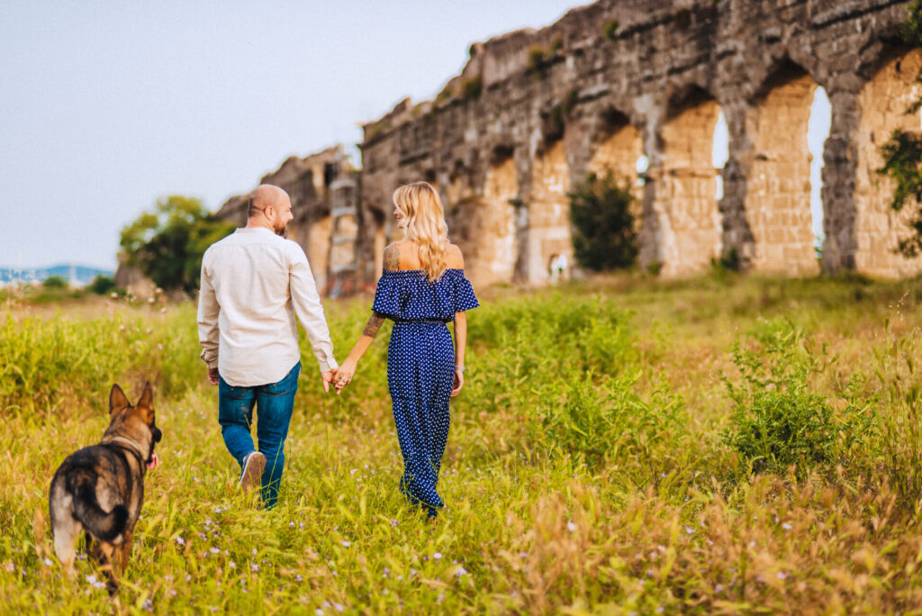 Engagement e Pet photography a Roma
