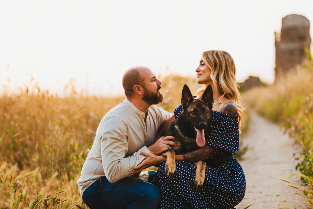 Engagement e Pet photography a Roma